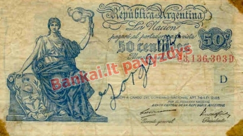 50 Centavų banknoto priekinė pusė