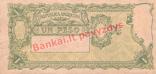 1 Peso banknoto galinė pusė