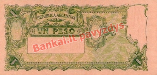 1 Peso banknoto galinė pusė
