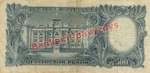 500 Pesų banknoto galinė pusė