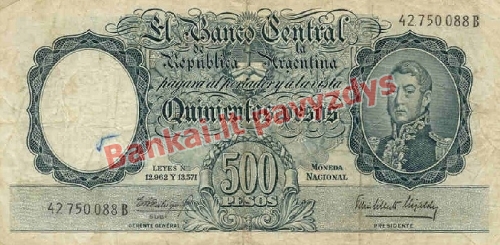 500 Pesų banknoto priekinė pusė