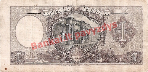 1 Peso banknoto galinė pusė