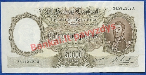 5000 Pesų banknoto priekinė pusė