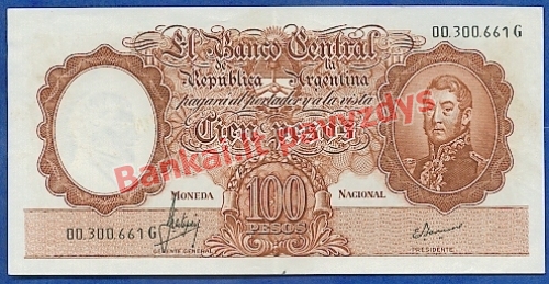 100 Pesų banknoto priekinė pusė