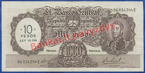 10 Pesos  banknoto priekinė pusė