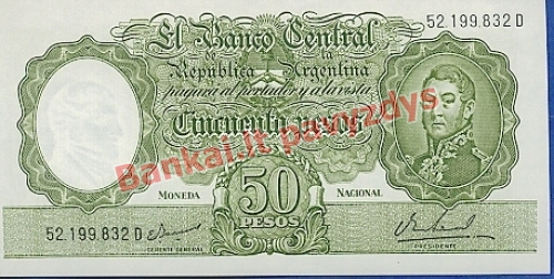 50 Pesų banknoto priekinė pusė