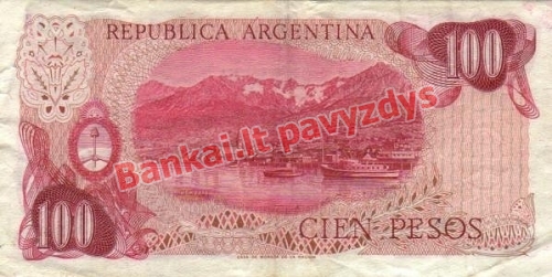 100 Pesų banknoto galinė pusė