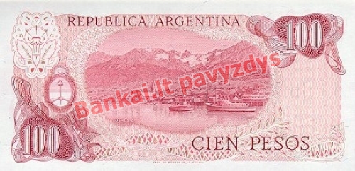 100 Pesų banknoto galinė pusė