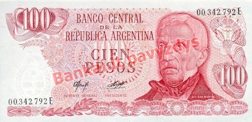 100 Pesų banknoto priekinė pusė