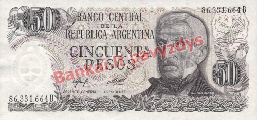 50 Pesų banknoto priekinė pusė