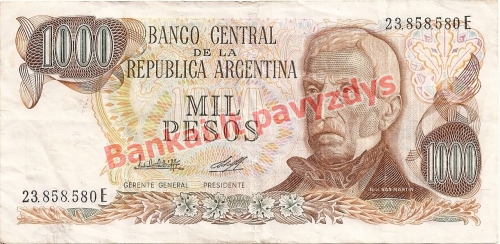 1000 Pesų banknoto priekinė pusė