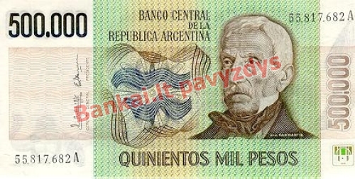 500000 Pesų banknoto priekinė pusė
