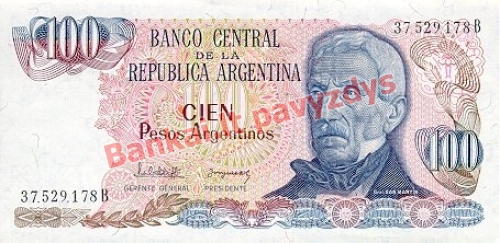 100 Pesos  banknoto priekinė pusė