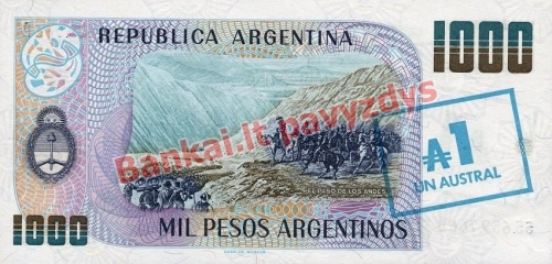 1 Australo banknoto galinė pusė