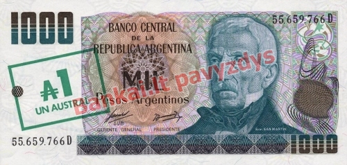 1 Australo banknoto priekinė pusė