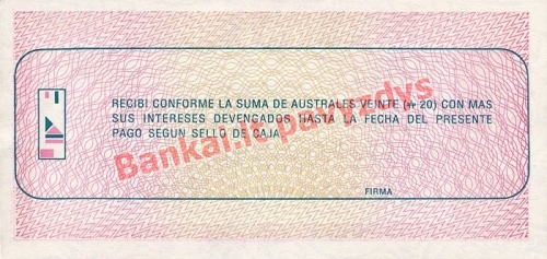 20 Australų banknoto galinė pusė