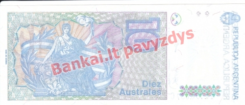 10 Australų banknoto galinė pusė