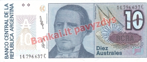 10 Australų banknoto priekinė pusė