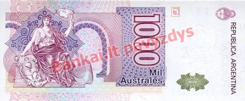 1000 Pesų banknoto galinė pusė