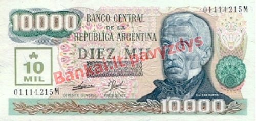 10000 Pesų banknoto priekinė pusė