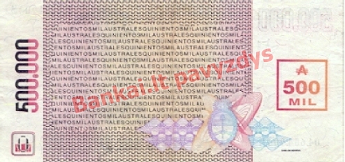 500000 Australų banknoto galinė pusė