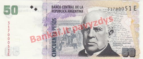 50 Pesų banknoto priekinė pusė