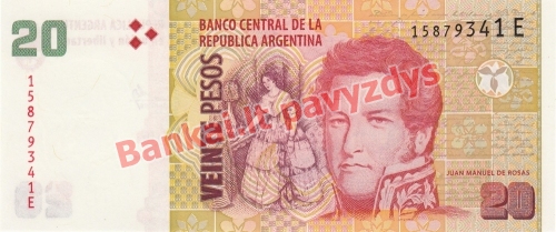 20 Pesų banknoto priekinė pusė
