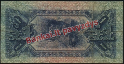 1 Svaro banknoto galinė pusė