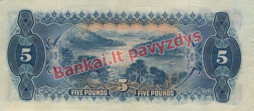 5 Svarų banknoto galinė pusė