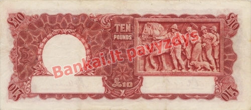 10 Svarų banknoto galinė pusė