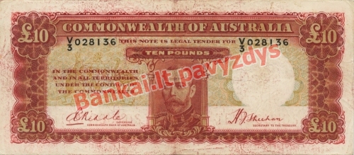10 Svarų banknoto priekinė pusė
