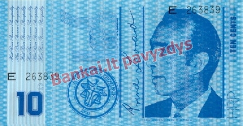 10 Centų banknoto priekinė pusė