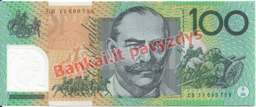100 Dolerių banknoto priekinė pusė