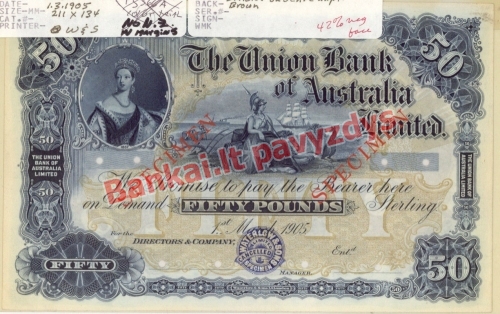 50 Svarų banknoto priekinė pusė