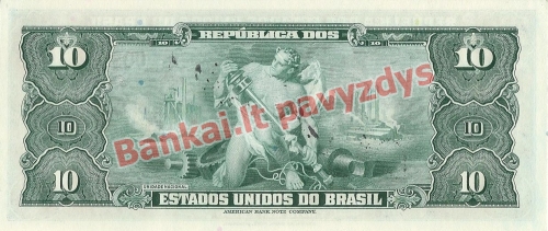 10 Cruzeirų banknoto galinė pusė