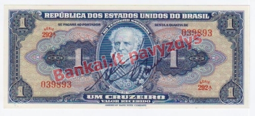 1 Cruzeiro banknoto priekinė pusė