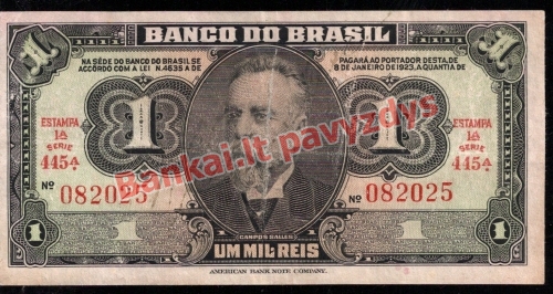 1 Mil Reisų banknoto priekinė pusė
