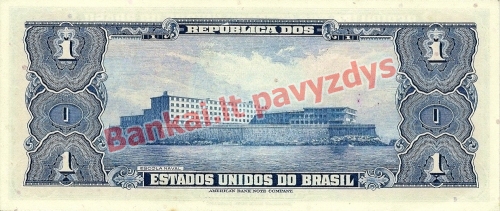 1 Cruzeiro banknoto galinė pusė