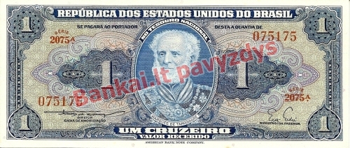 1 Cruzeiro banknoto priekinė pusė