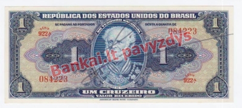 1 Cruzeiro banknoto priekinė pusė