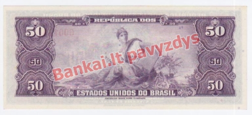 50 Cruzeirų banknoto galinė pusė