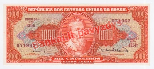 1000 Cruzeirų banknoto priekinė pusė