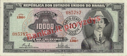 10 Cruzeiros Novų banknoto priekinė pusė