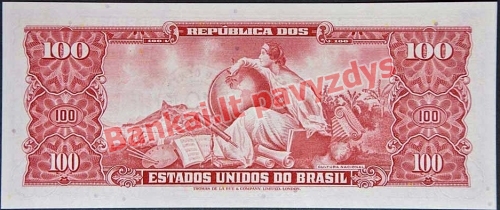 10 Cruzeirų banknoto galinė pusė