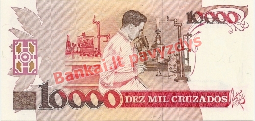 10 Cruzados Novų banknoto galinė pusė