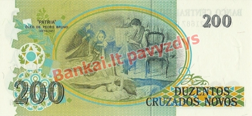 200 Cruzados Novų banknoto galinė pusė