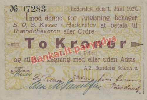 2 Kronų banknoto priekinė pusė