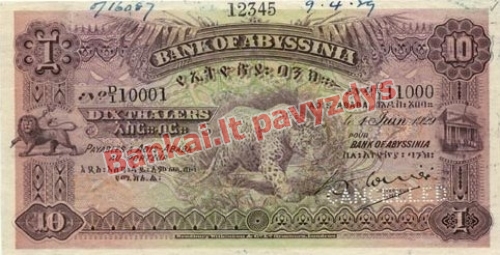 10 Talerių banknoto priekinė pusė