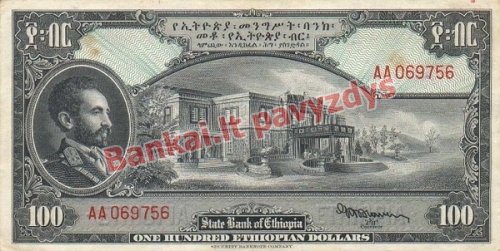 100 Dolerių banknoto priekinė pusė