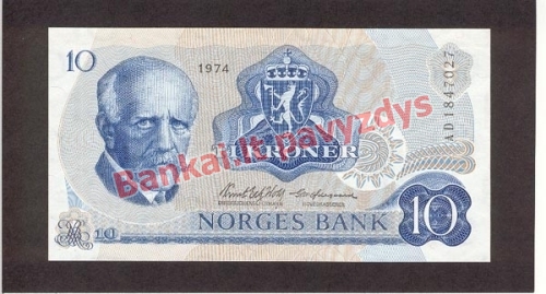 10 Kronų banknoto priekinė pusė